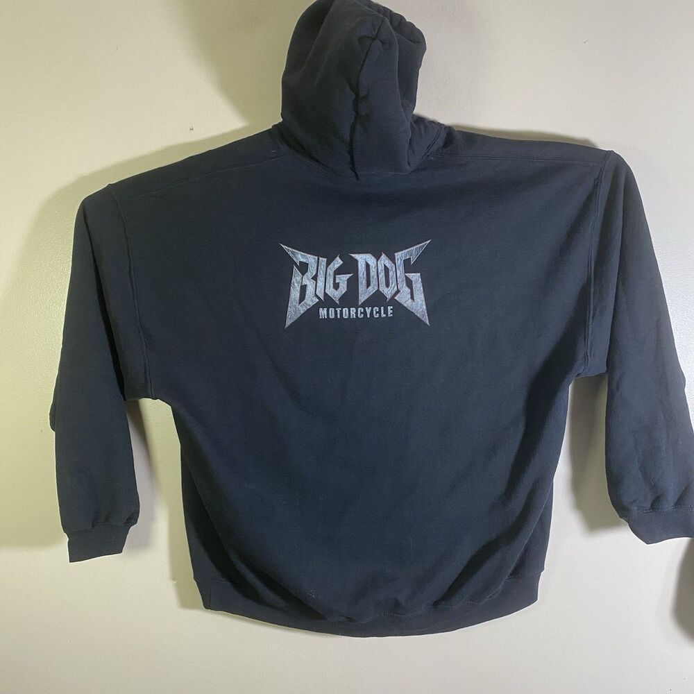 Big Dog MOTORCYCLE  Hoodie Black 2XL Biker